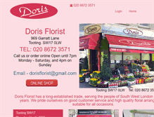 Tablet Screenshot of dorisflorist.co.uk